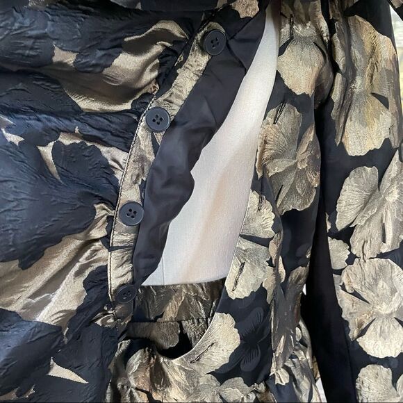 Ashro Larhonda Wardrober 3 Pc Peplum Jacket Skirt Pants Gold Black 12 - Picture 10 of 15